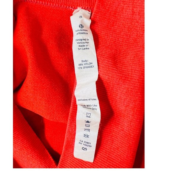 Lululemon Athletica Yoga Pants High Rise Crop Orange Size 8 - Picture 9 of 11